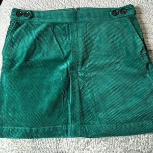 Green corduroy skirt